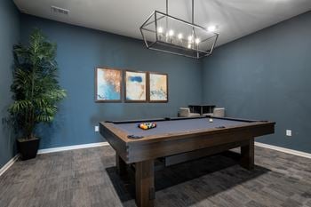 Game room with pool table